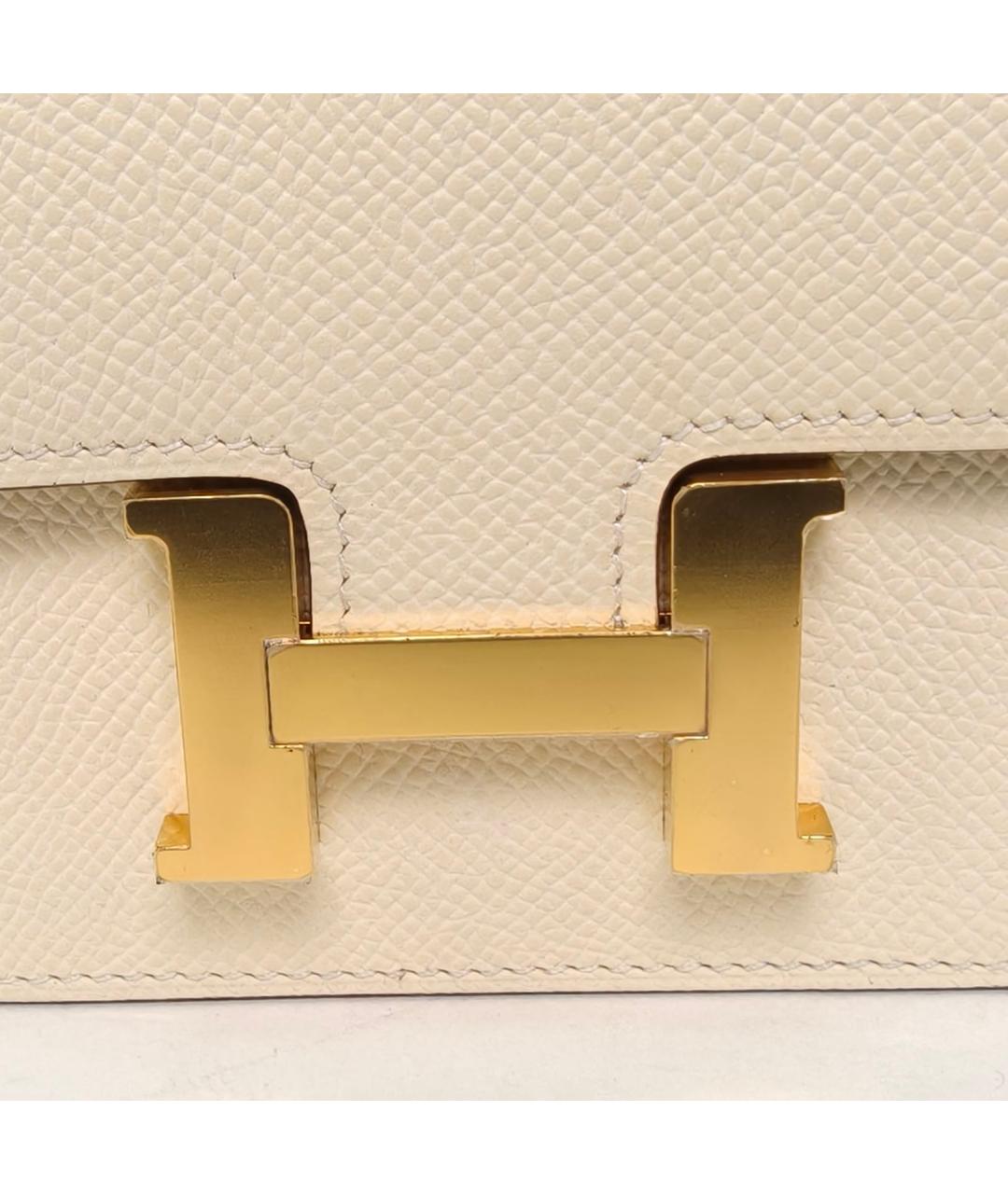 HERMES Белая кожаная сумка через плечо, фото 7