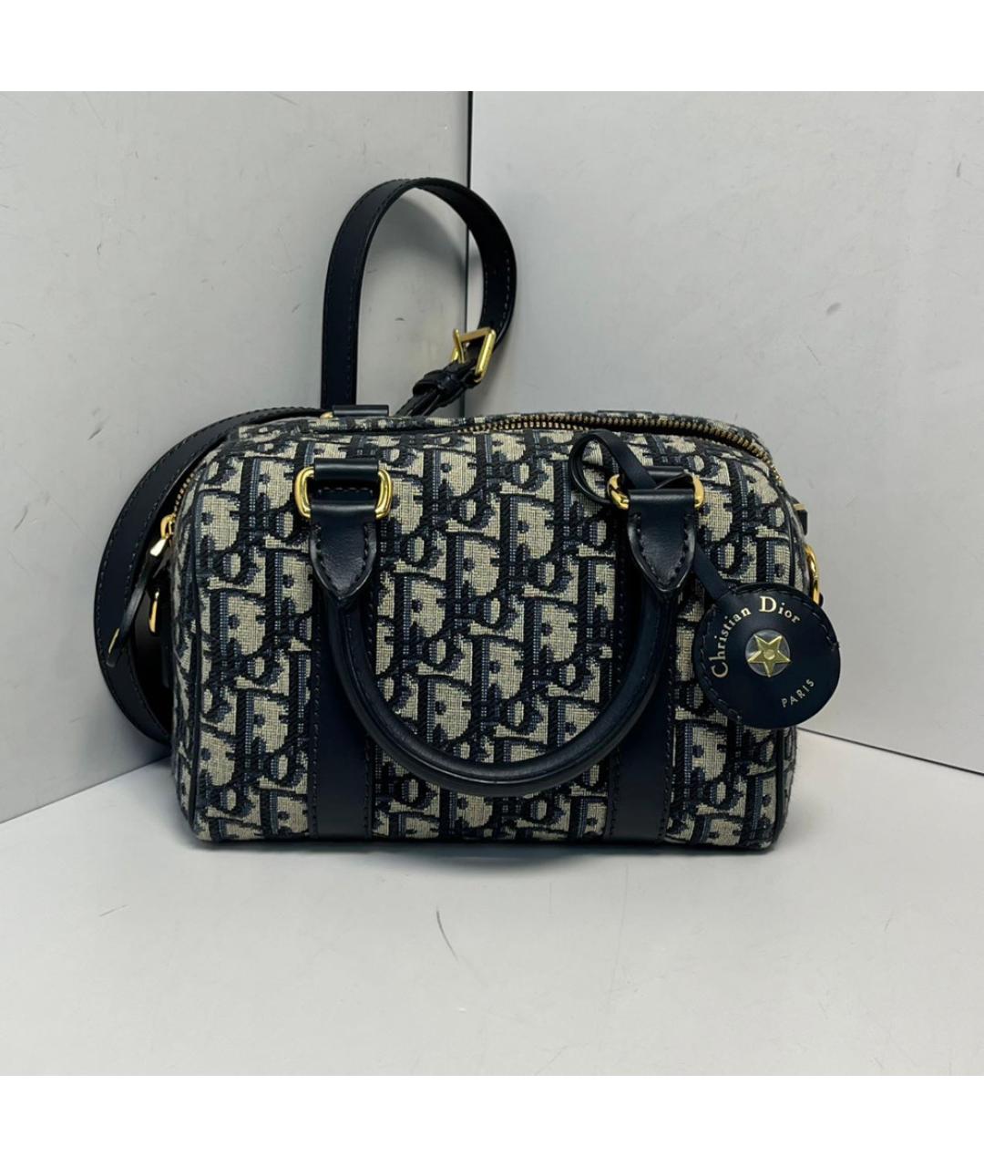 CHRISTIAN DIOR Темно-синяя сумка через плечо, фото 8