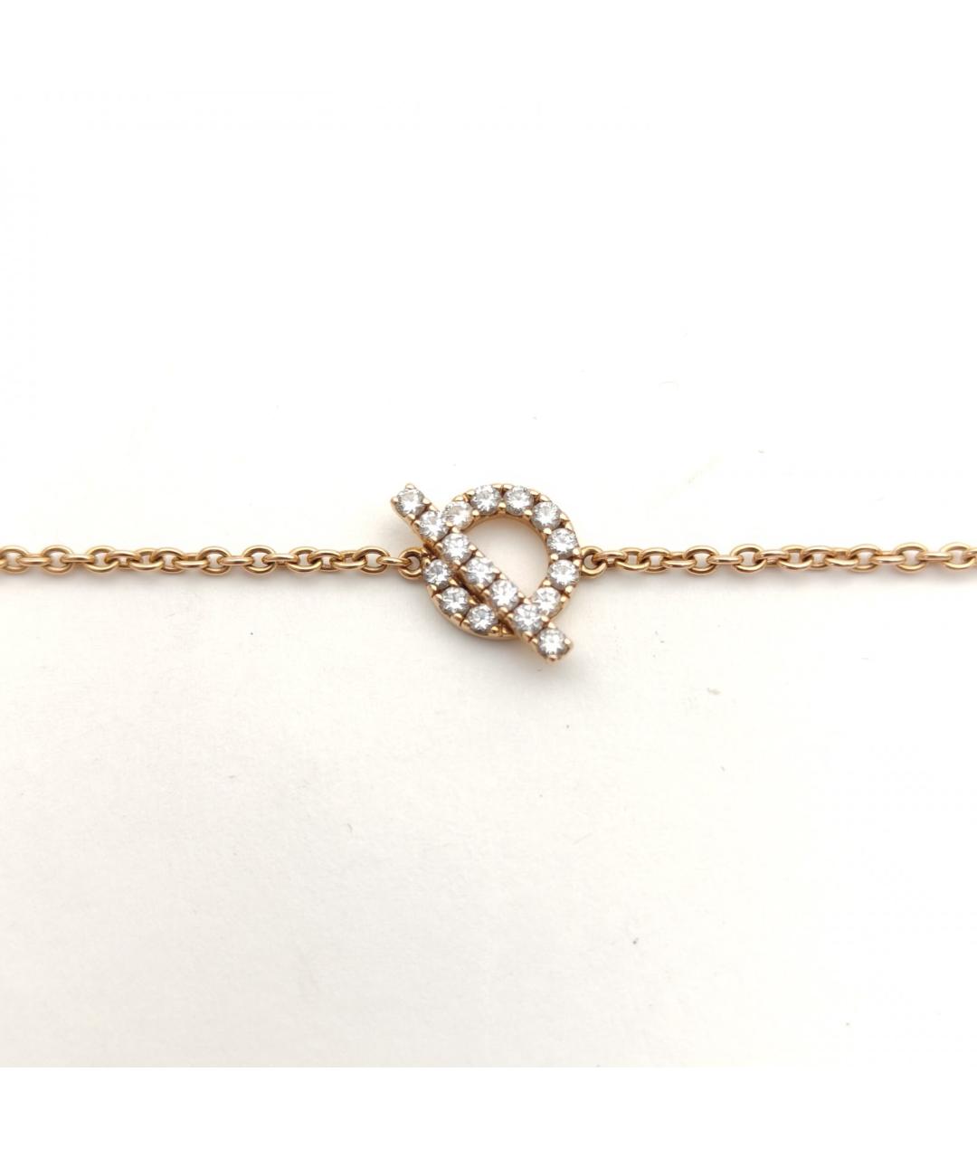 HERMES Золотой браслет из розового золота, фото 4