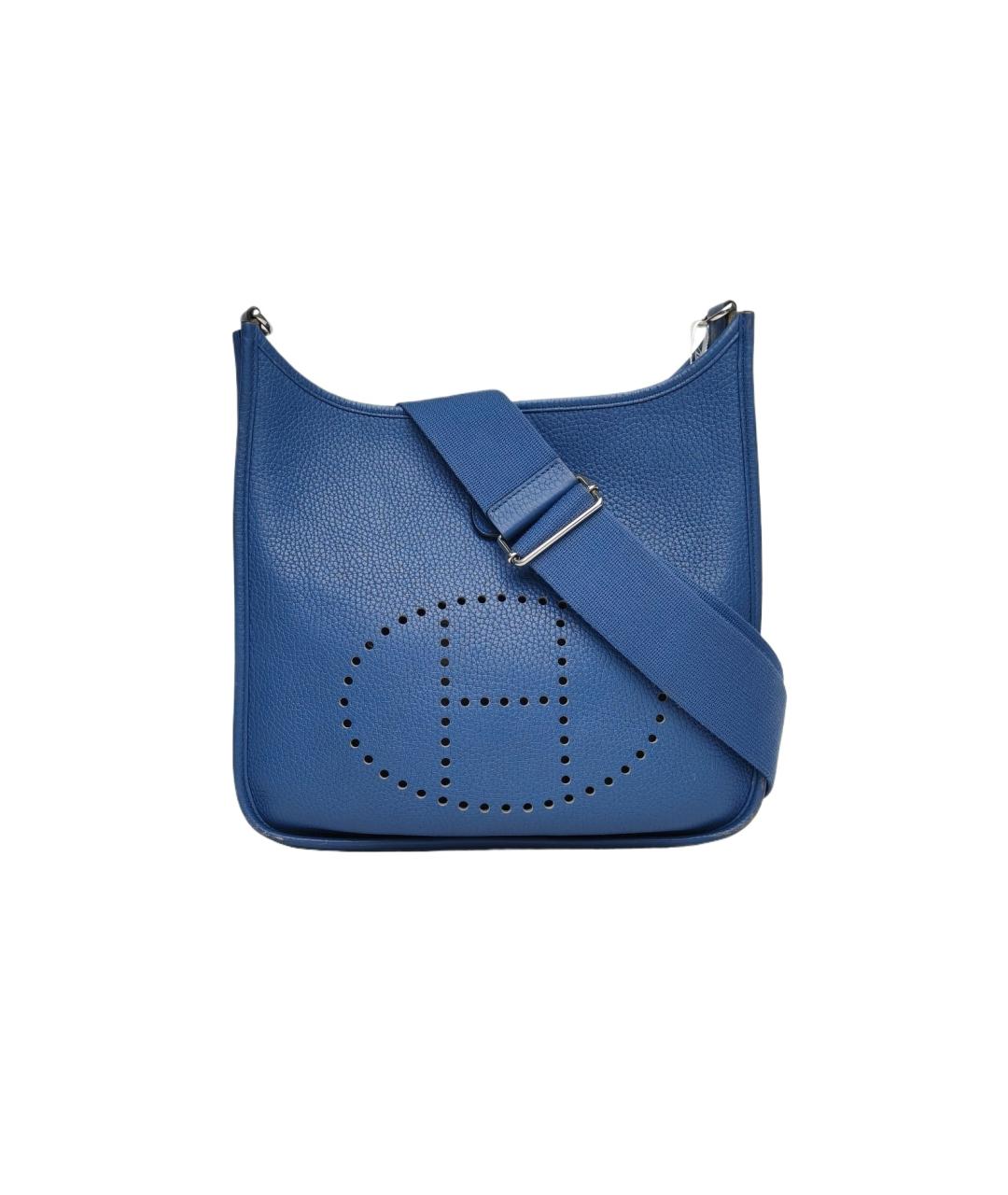 HERMES Синяя кожаная сумка через плечо, фото 10