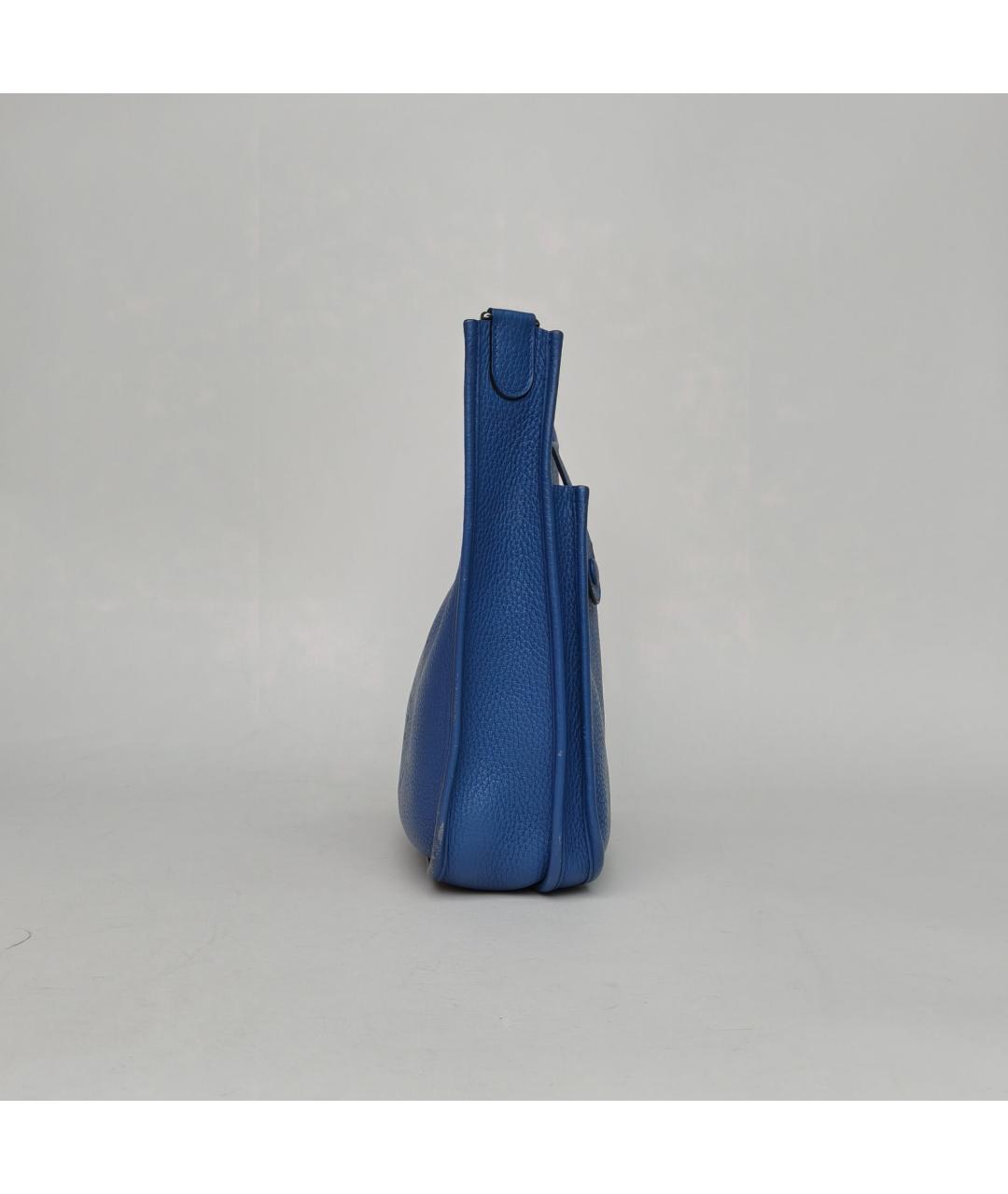 HERMES Синяя кожаная сумка через плечо, фото 3