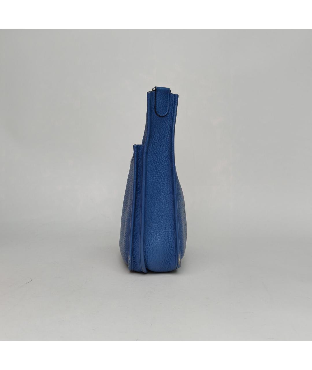 HERMES Синяя кожаная сумка через плечо, фото 5