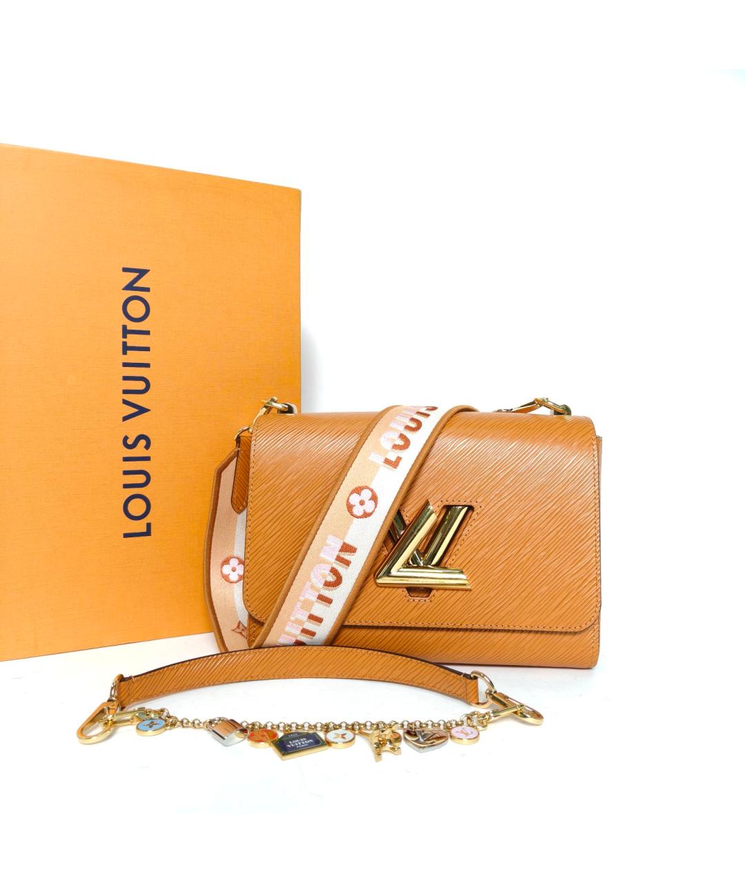 LOUIS VUITTON Оранжевая кожаная сумка через плечо, фото 9