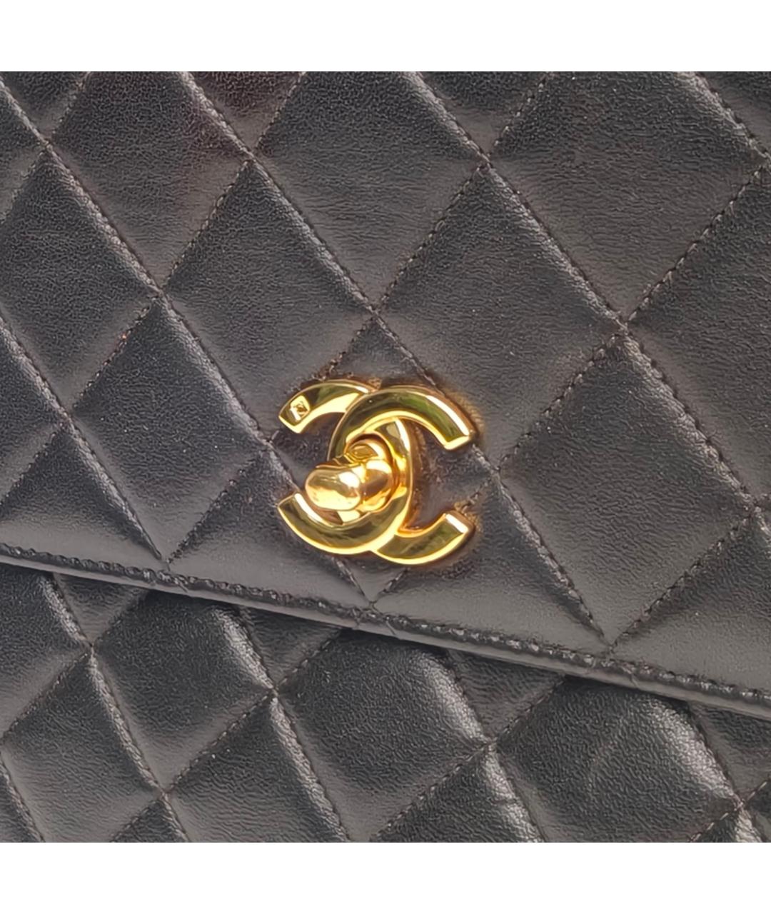 CHANEL Черная кожаная сумка через плечо, фото 7