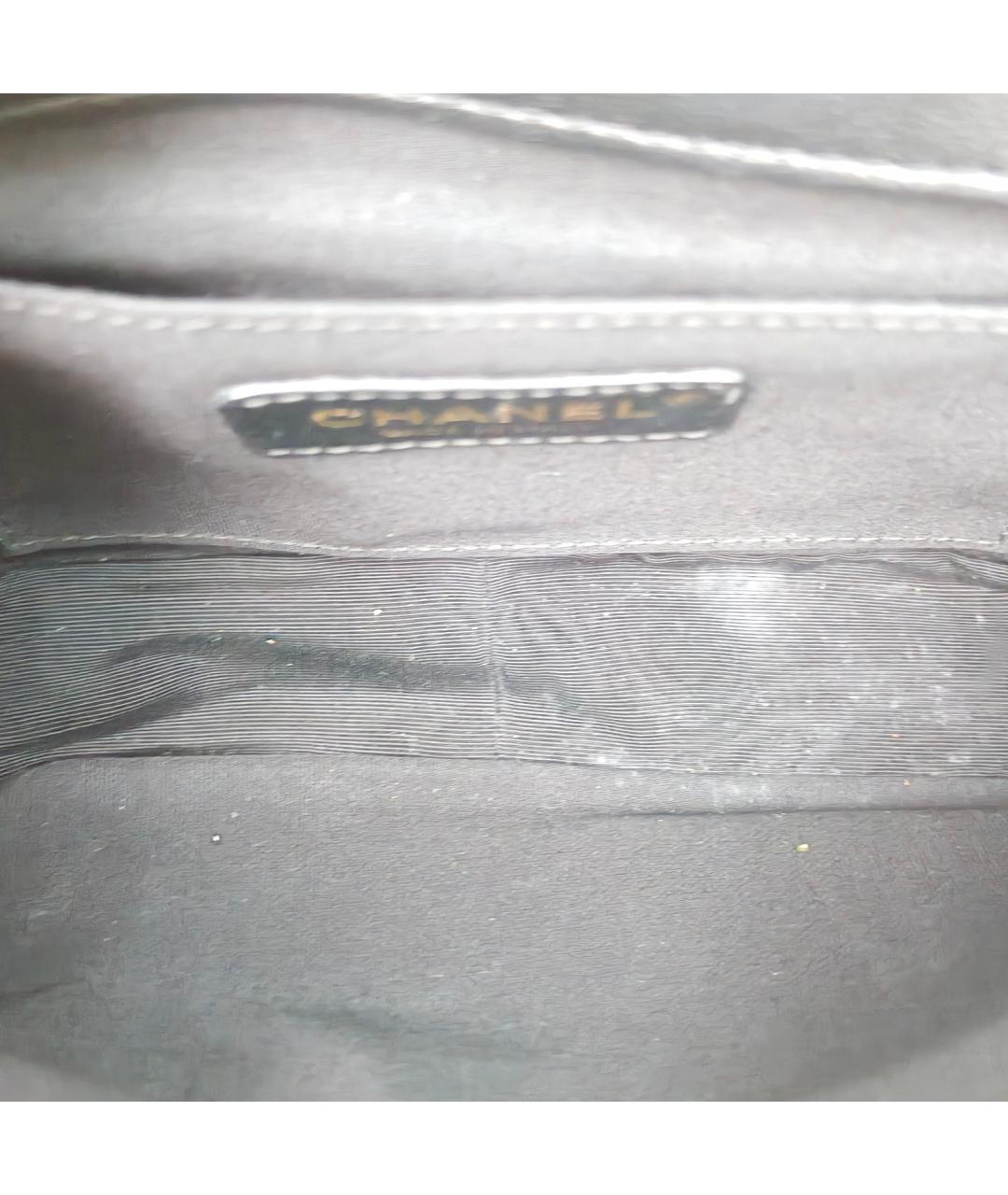 CHANEL Черная кожаная сумка через плечо, фото 6