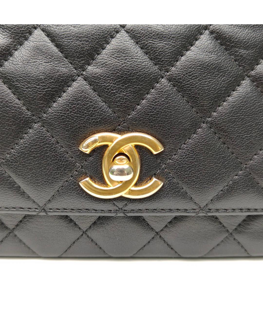 CHANEL Черная кожаная сумка через плечо, фото 5