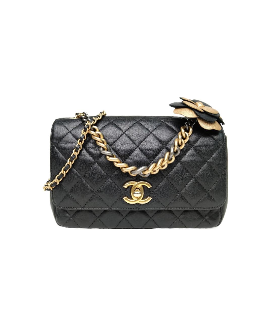 CHANEL Черная кожаная сумка через плечо, фото 10