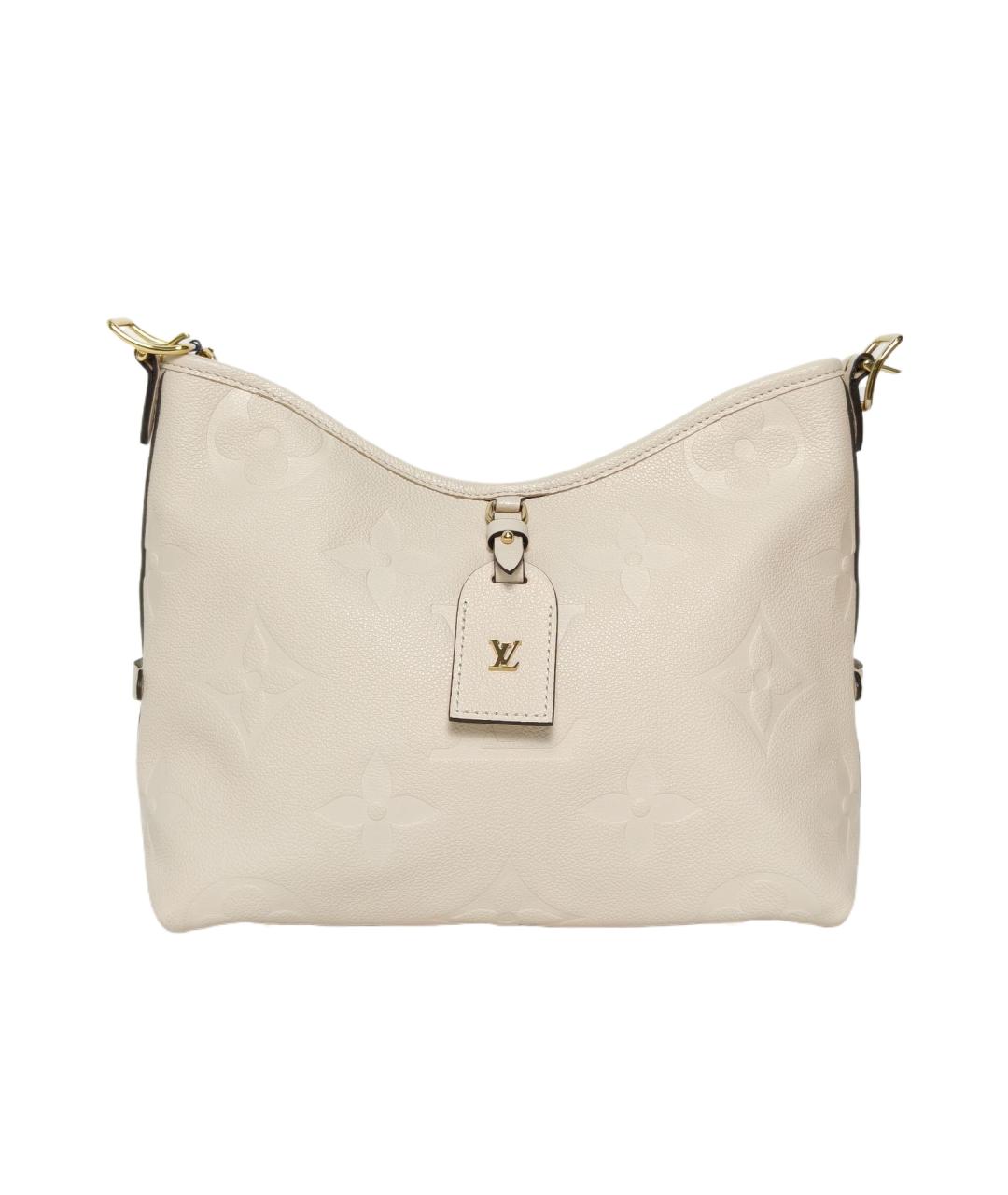 LOUIS VUITTON Бежевая кожаная сумка через плечо, фото 1