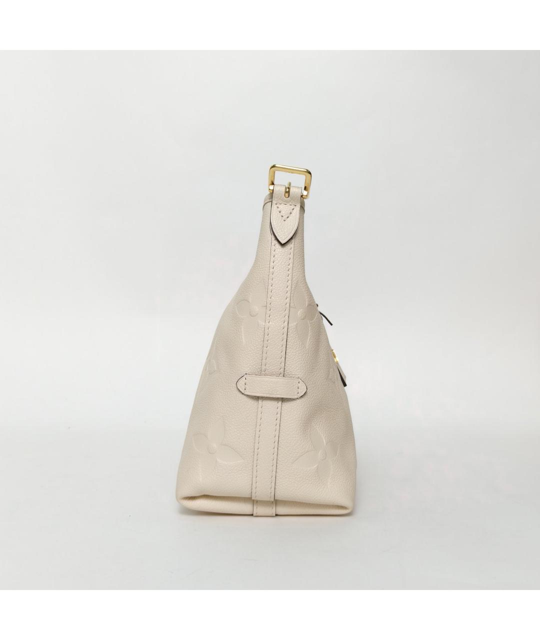 LOUIS VUITTON Бежевая кожаная сумка через плечо, фото 3