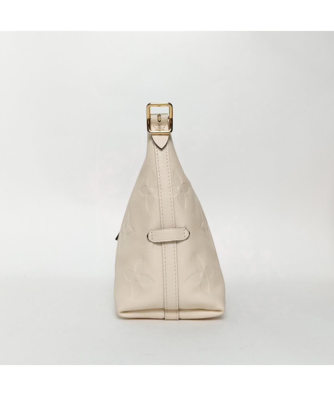 LOUIS VUITTON Бежевая кожаная сумка через плечо, фото 5