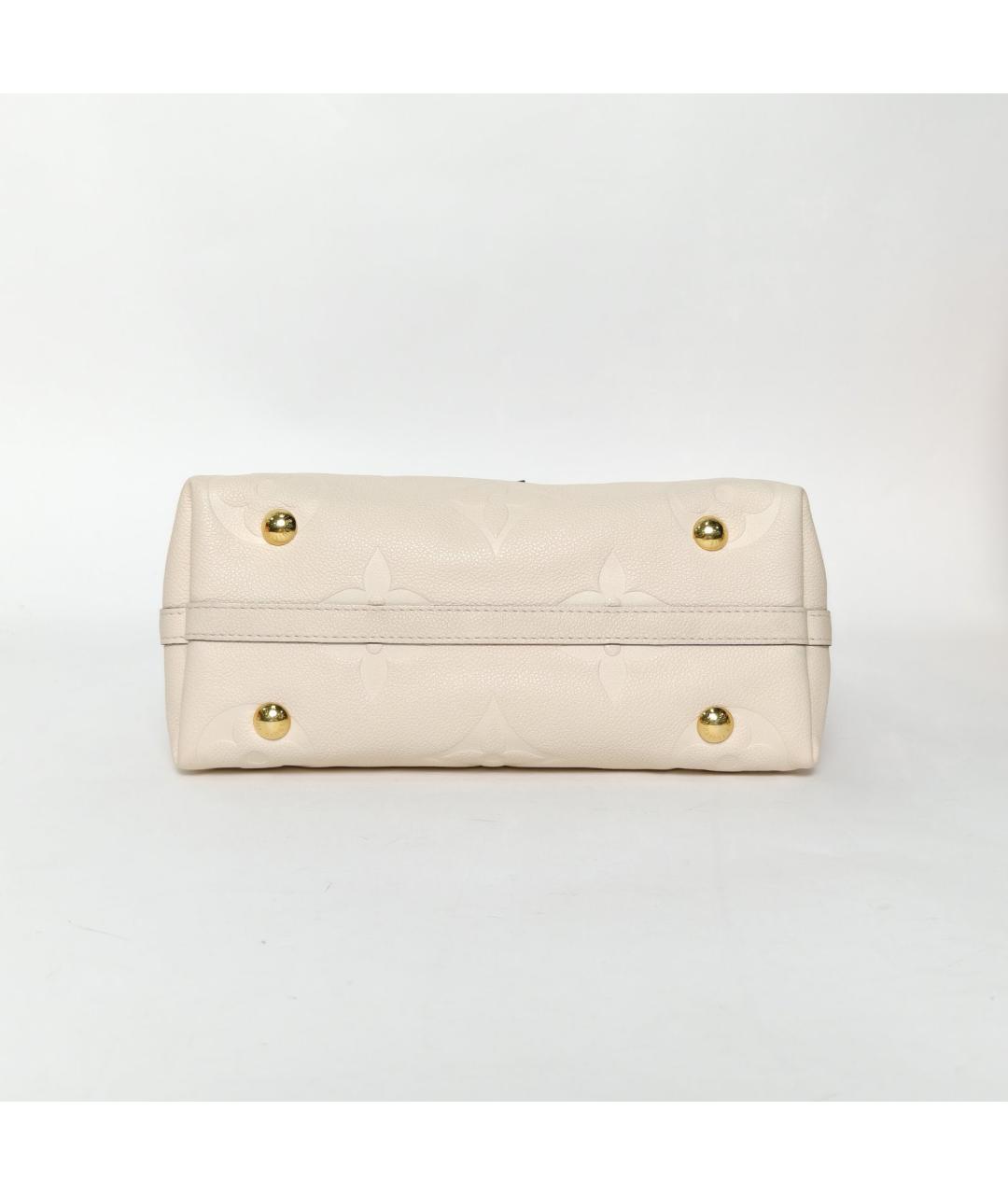 LOUIS VUITTON Бежевая кожаная сумка через плечо, фото 6