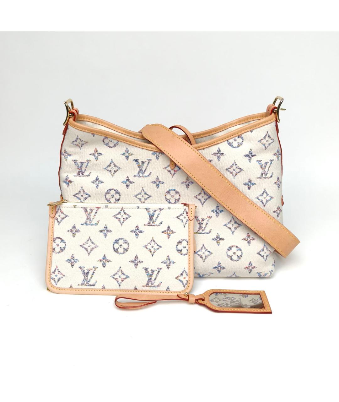 LOUIS VUITTON Белая сумка через плечо, фото 8