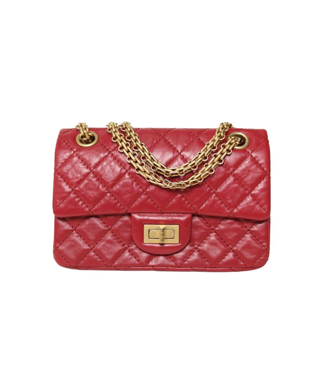 CHANEL Красная кожаная сумка через плечо, фото 10
