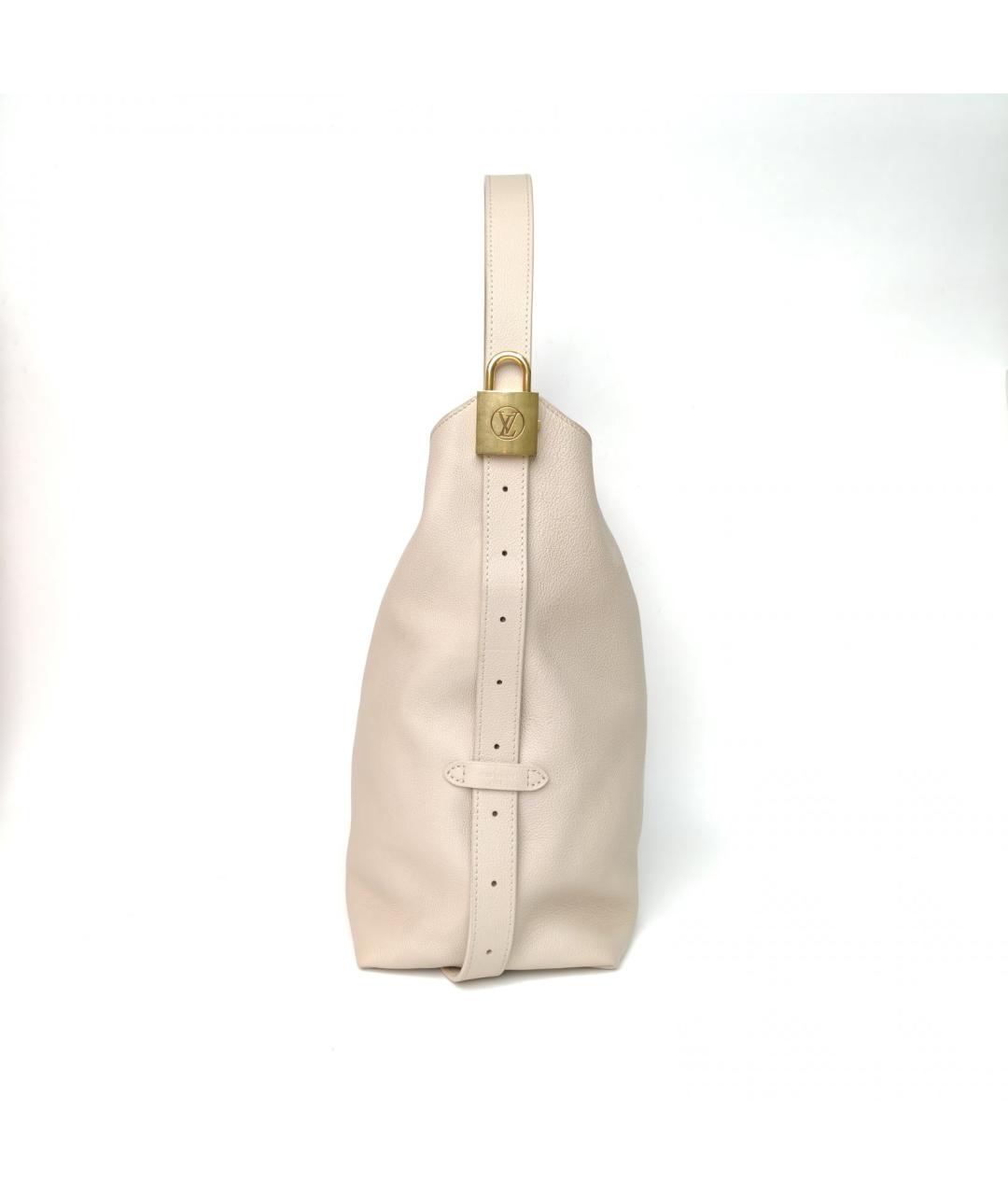 LOUIS VUITTON Белая кожаная сумка через плечо, фото 5