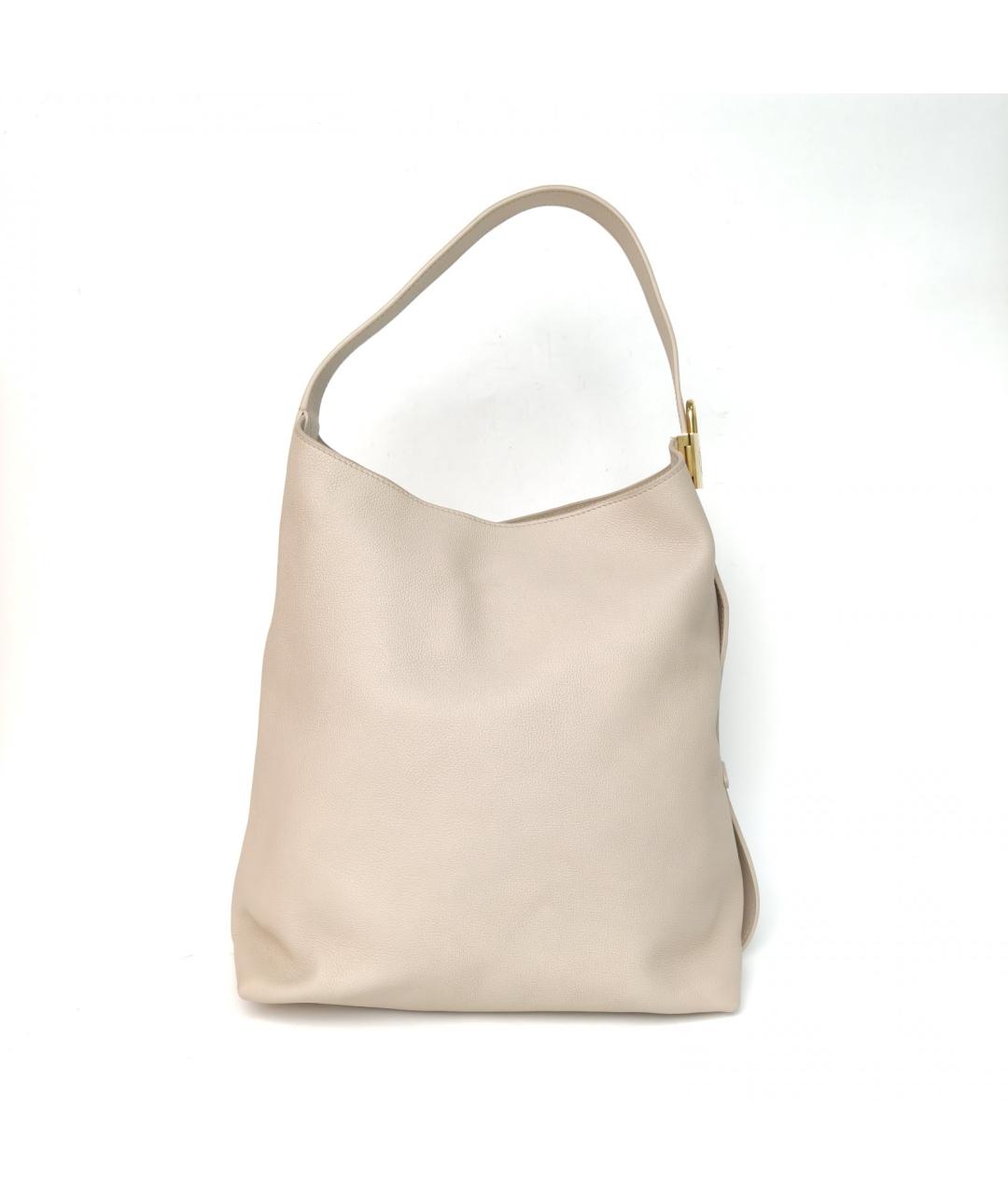 LOUIS VUITTON Белая кожаная сумка через плечо, фото 4