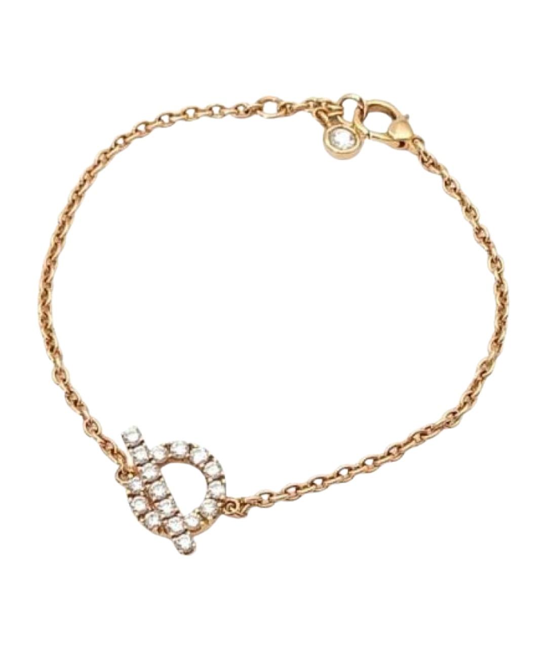 HERMES Золотой браслет из розового золота, фото 1