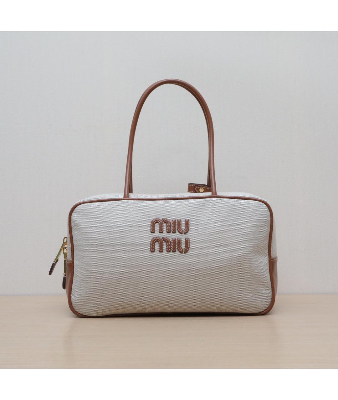 MIU MIU Бежевая сумка через плечо, фото 2