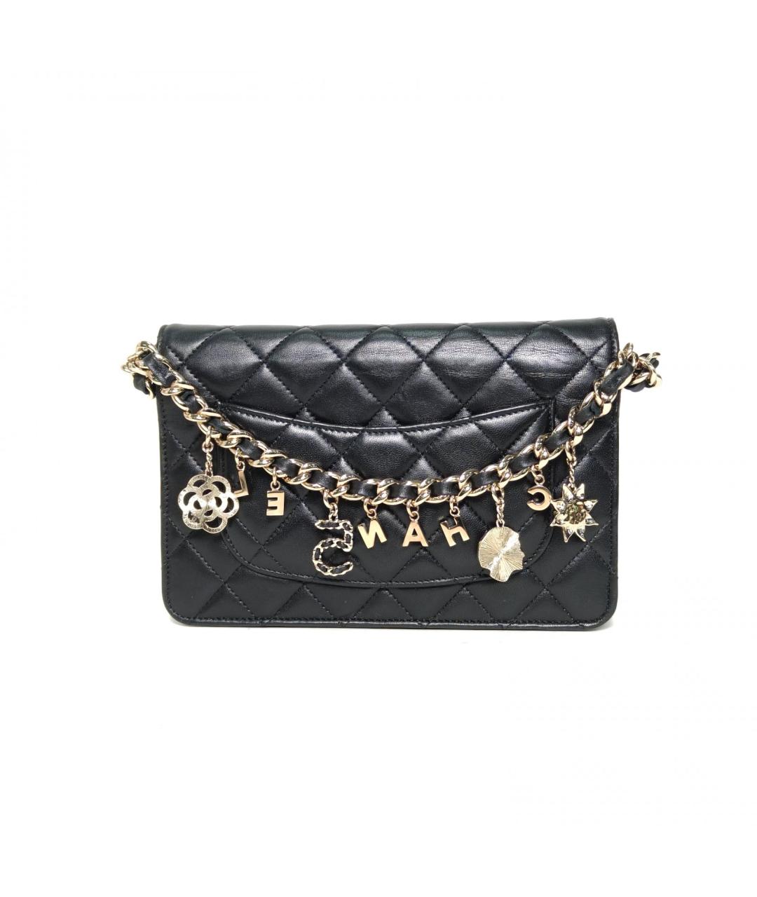 CHANEL Черная кожаная сумка через плечо, фото 4