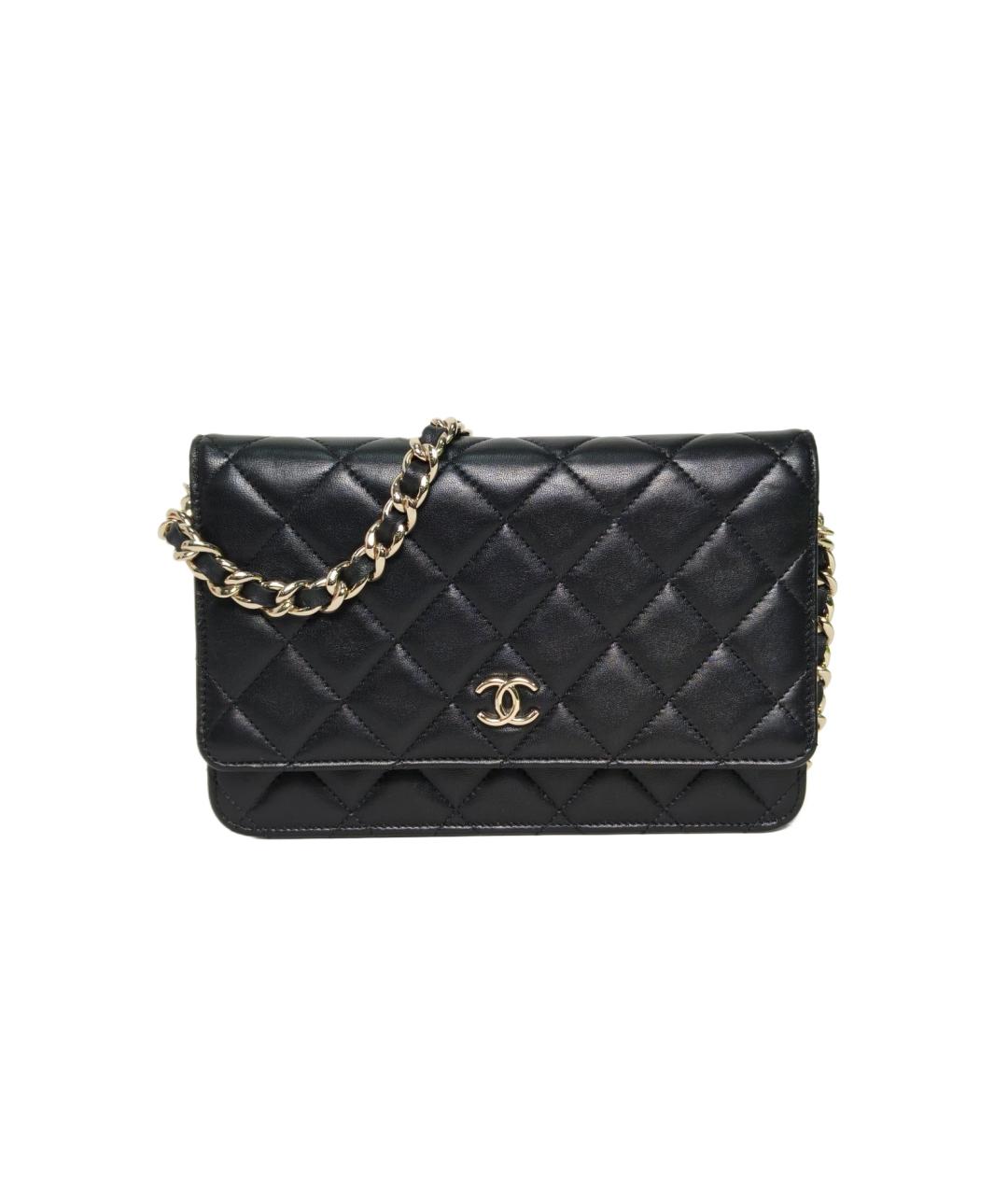 CHANEL Черная кожаная сумка через плечо, фото 9