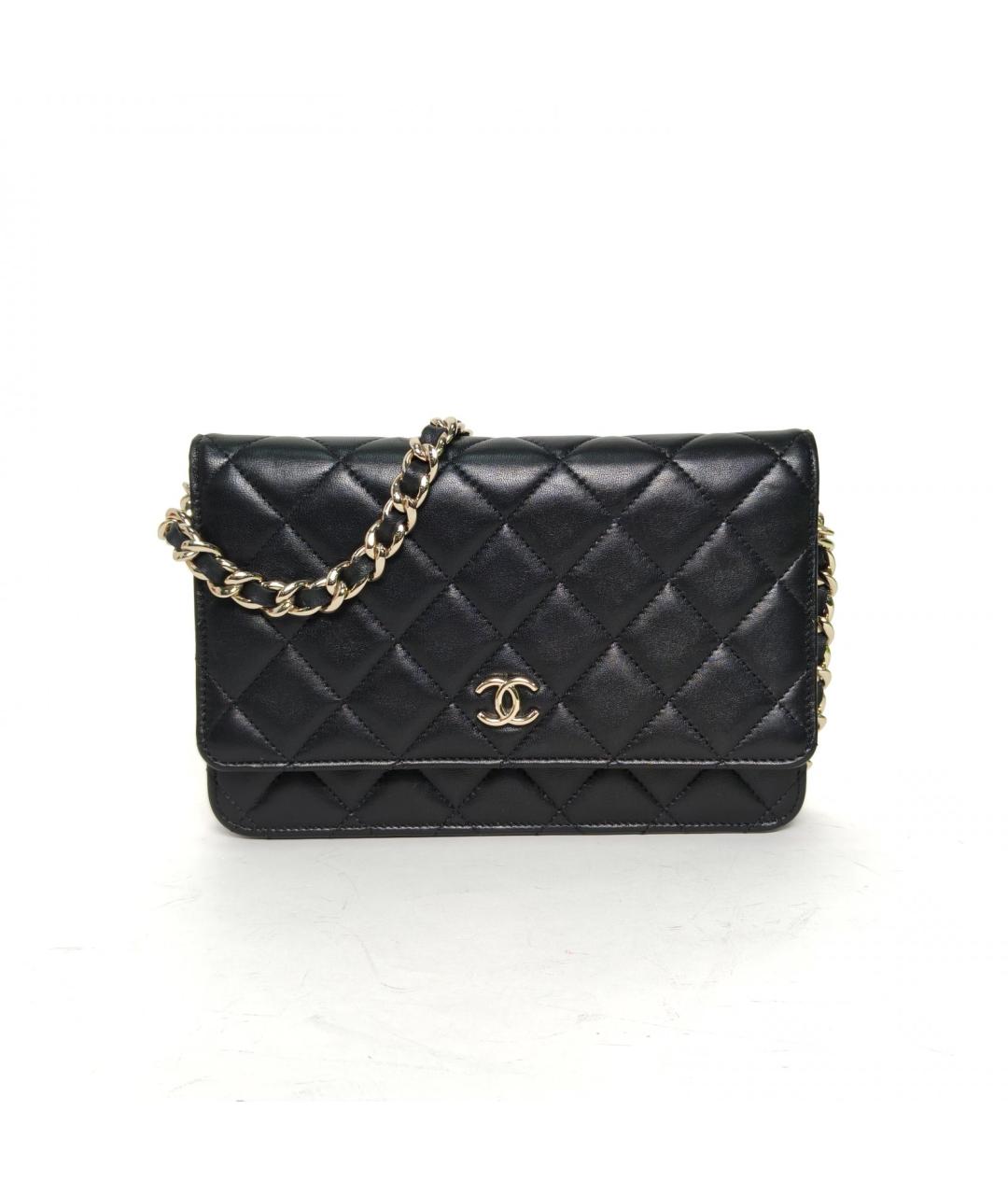 CHANEL Черная кожаная сумка через плечо, фото 2