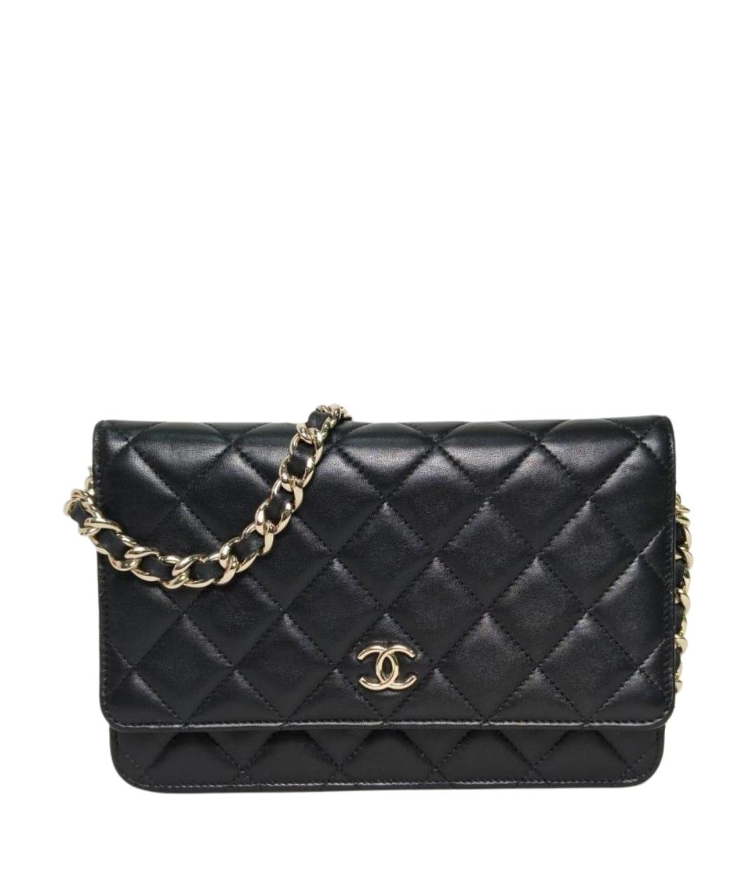 CHANEL Черная кожаная сумка через плечо, фото 1
