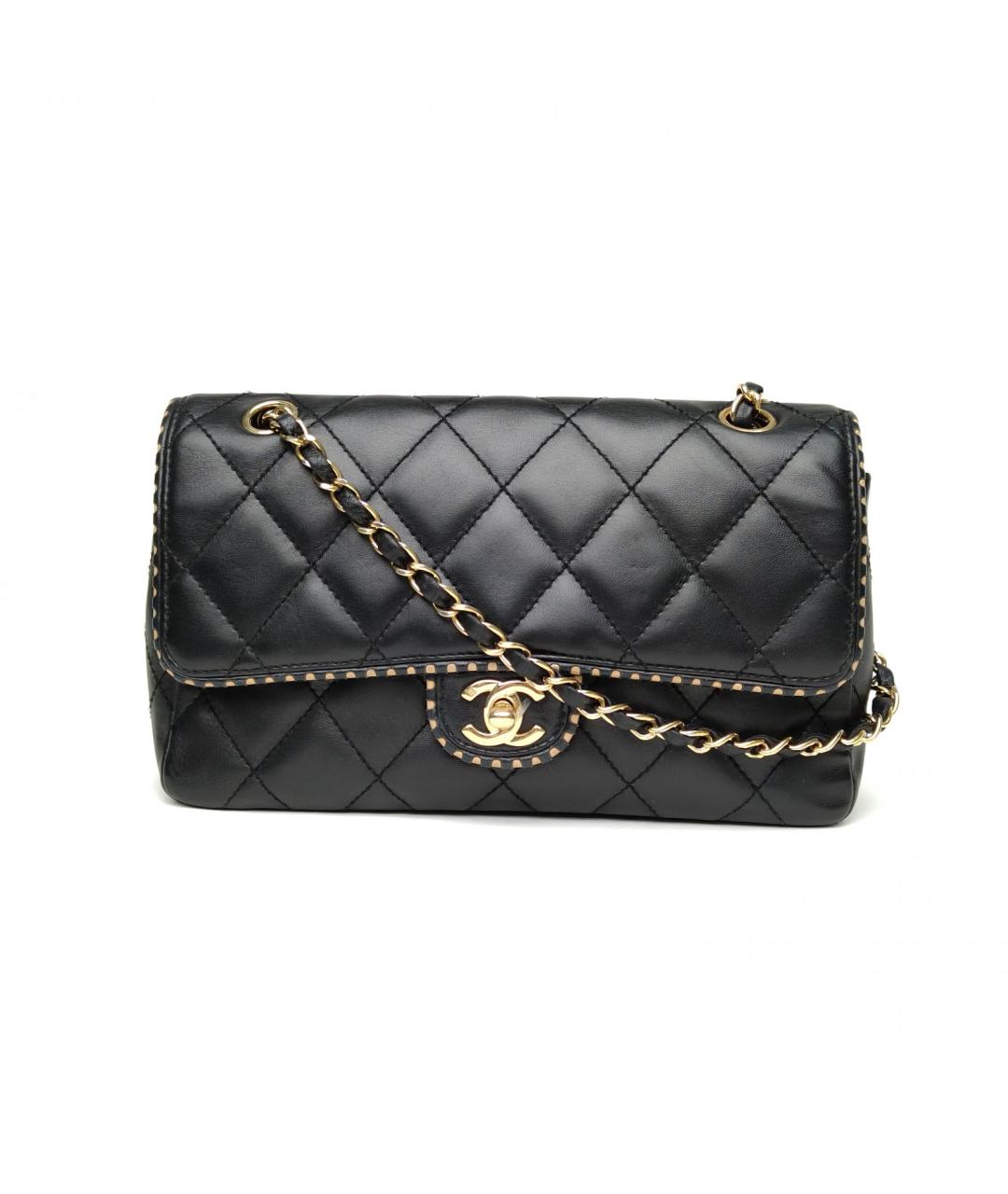 CHANEL Черная кожаная сумка через плечо, фото 2