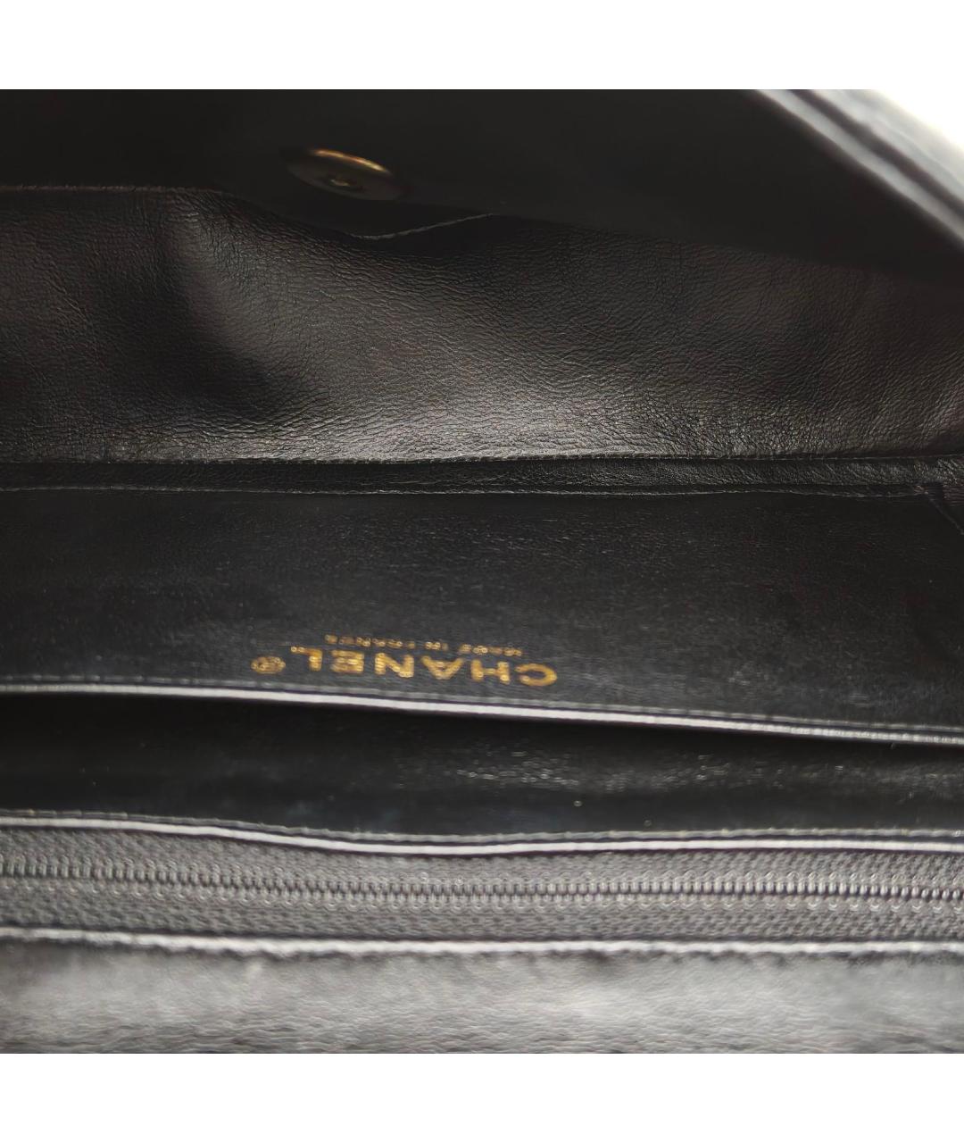 CHANEL Черная кожаная сумка через плечо, фото 7