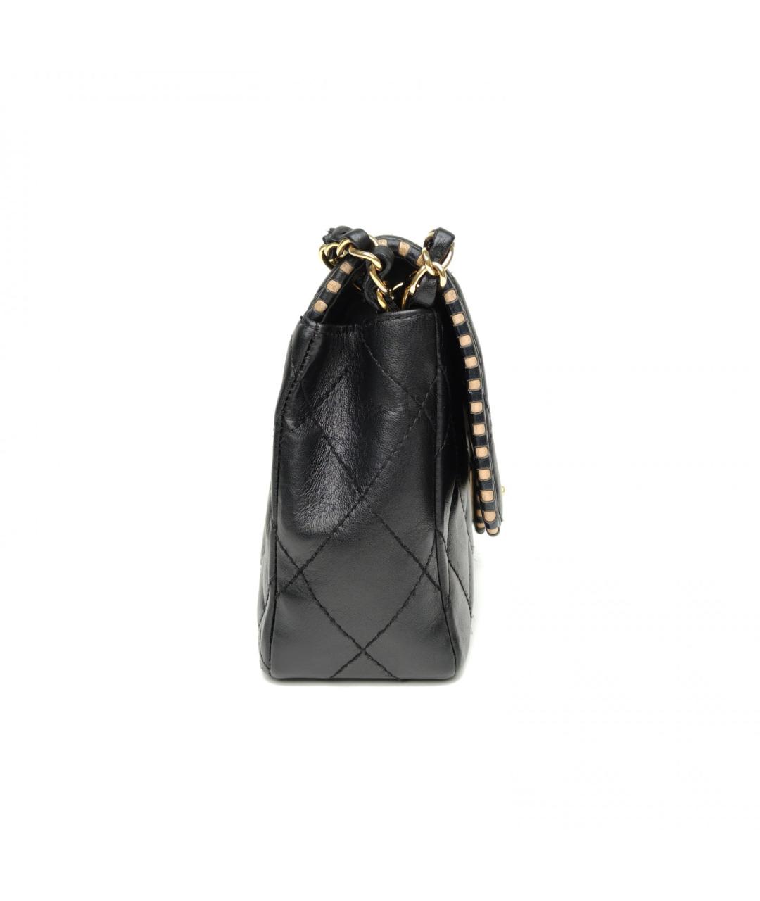 CHANEL Черная кожаная сумка через плечо, фото 5