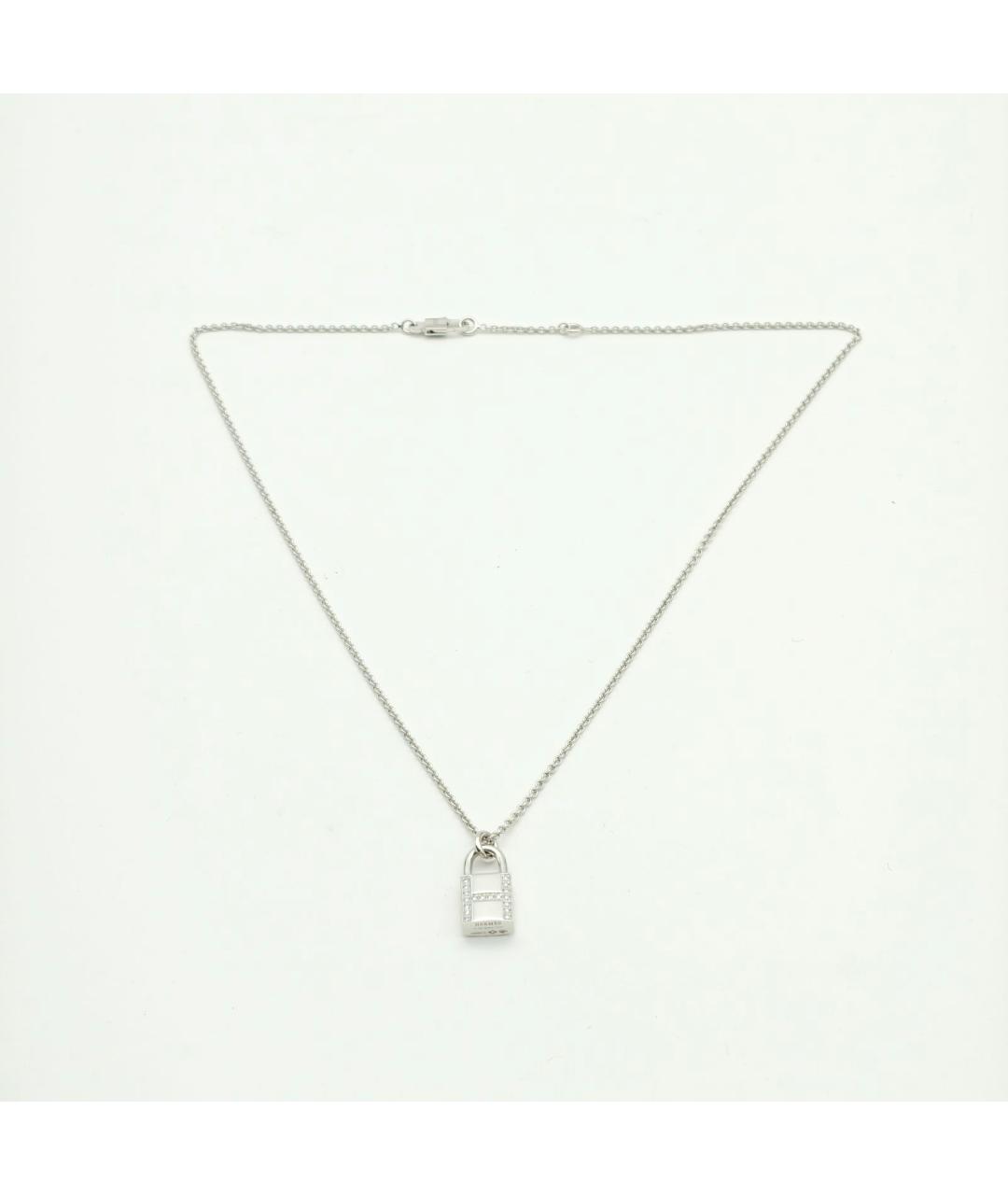 HERMES Серебряное колье из белого золота, фото 7