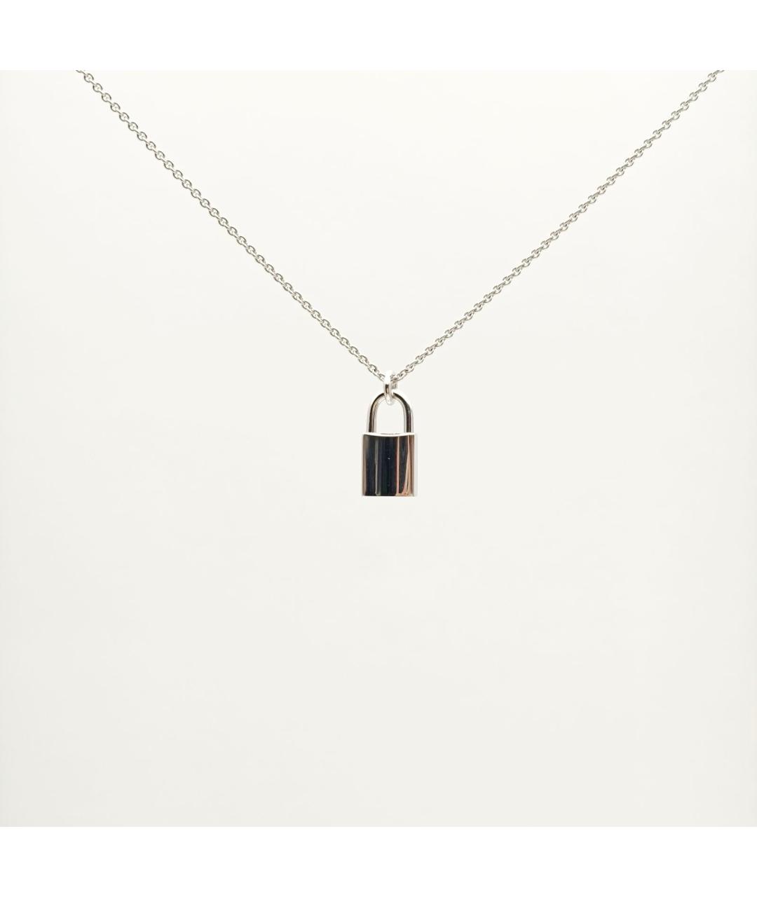 HERMES Серебряное колье из белого золота, фото 3