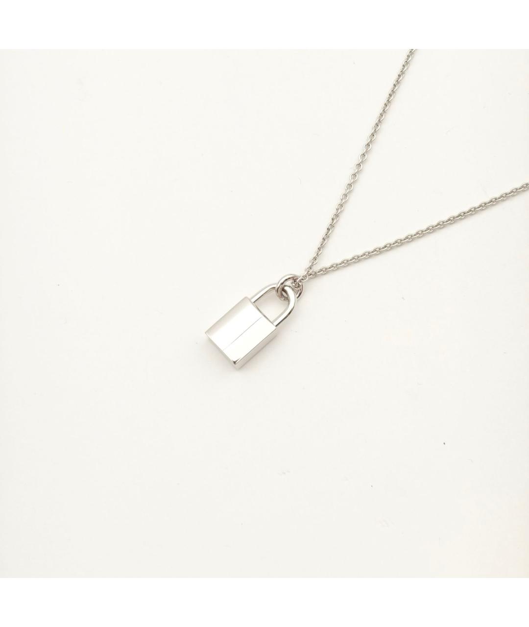 HERMES Серебряное колье из белого золота, фото 5