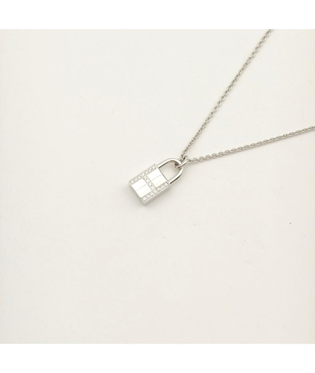 HERMES Серебряное колье из белого золота, фото 4