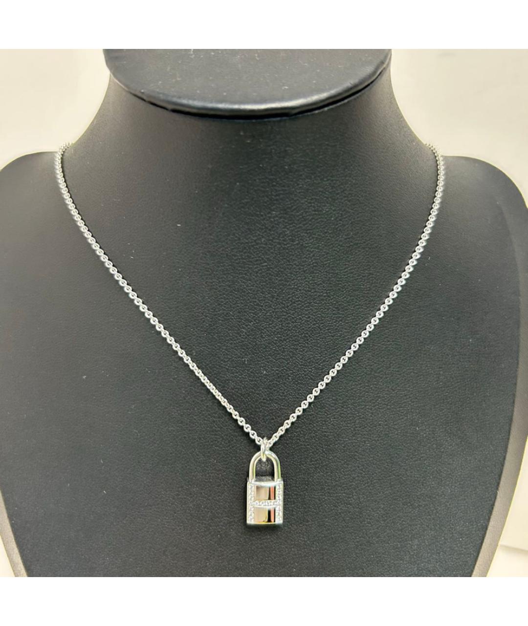 HERMES Серебряное колье из белого золота, фото 9