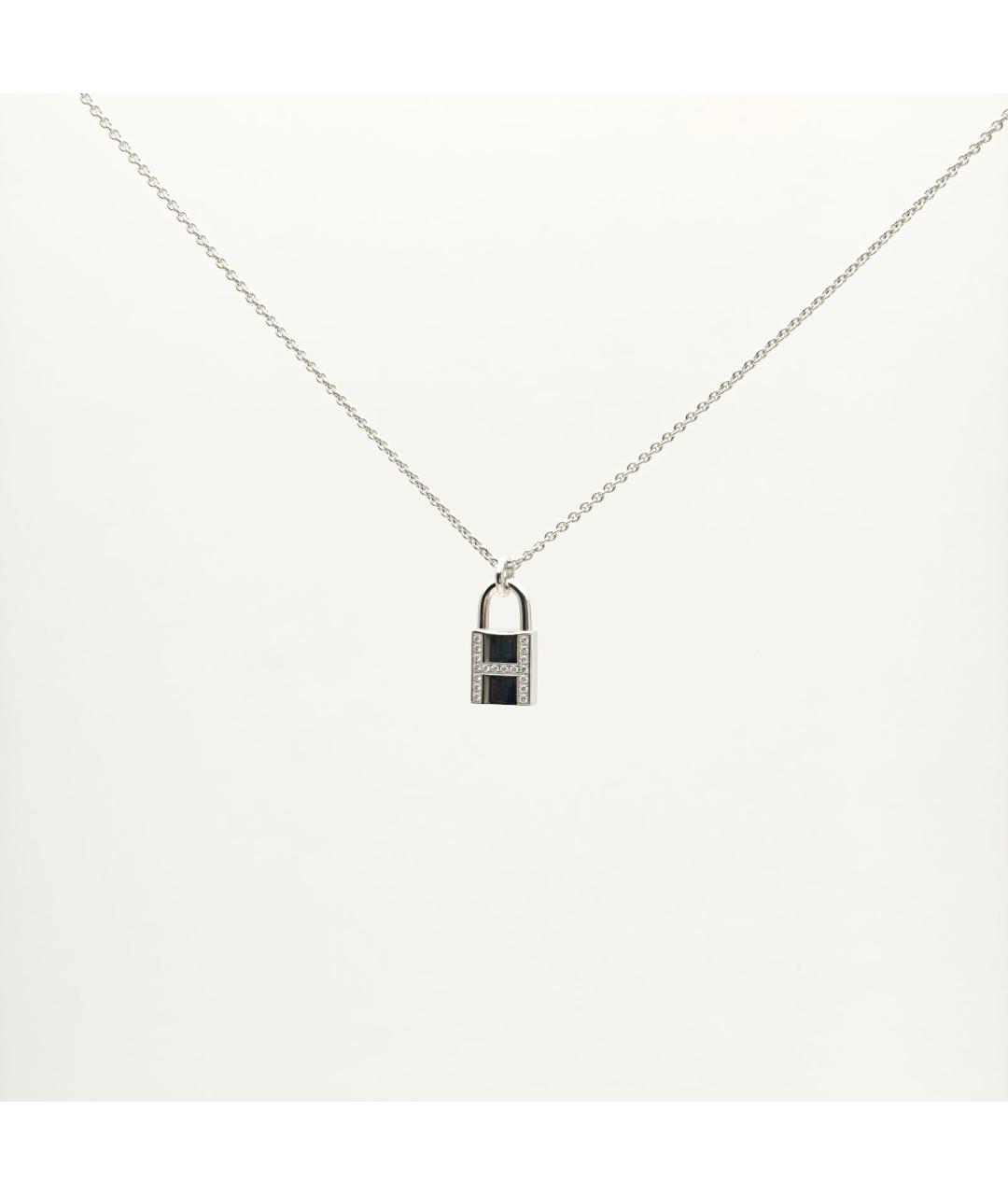 HERMES Серебряное колье из белого золота, фото 2