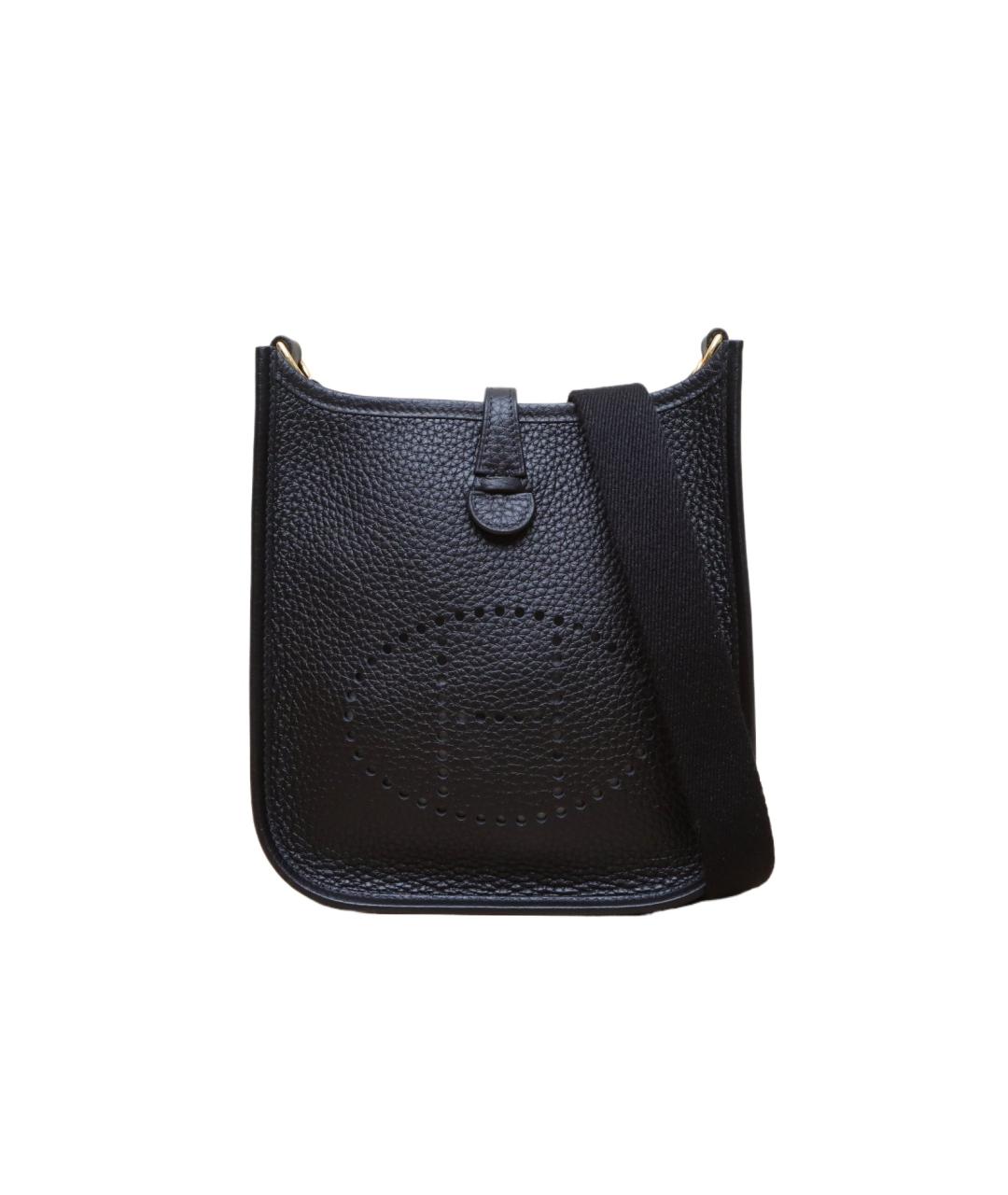 HERMES Черная кожаная сумка через плечо, фото 10