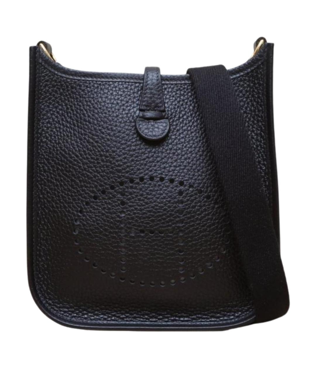 HERMES Черная кожаная сумка через плечо, фото 1