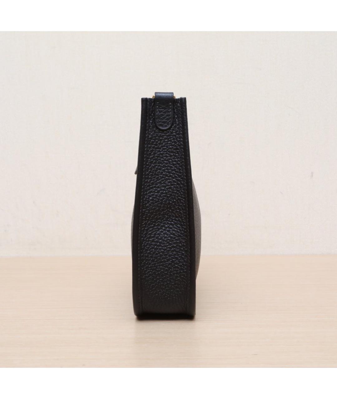 HERMES Черная кожаная сумка через плечо, фото 5
