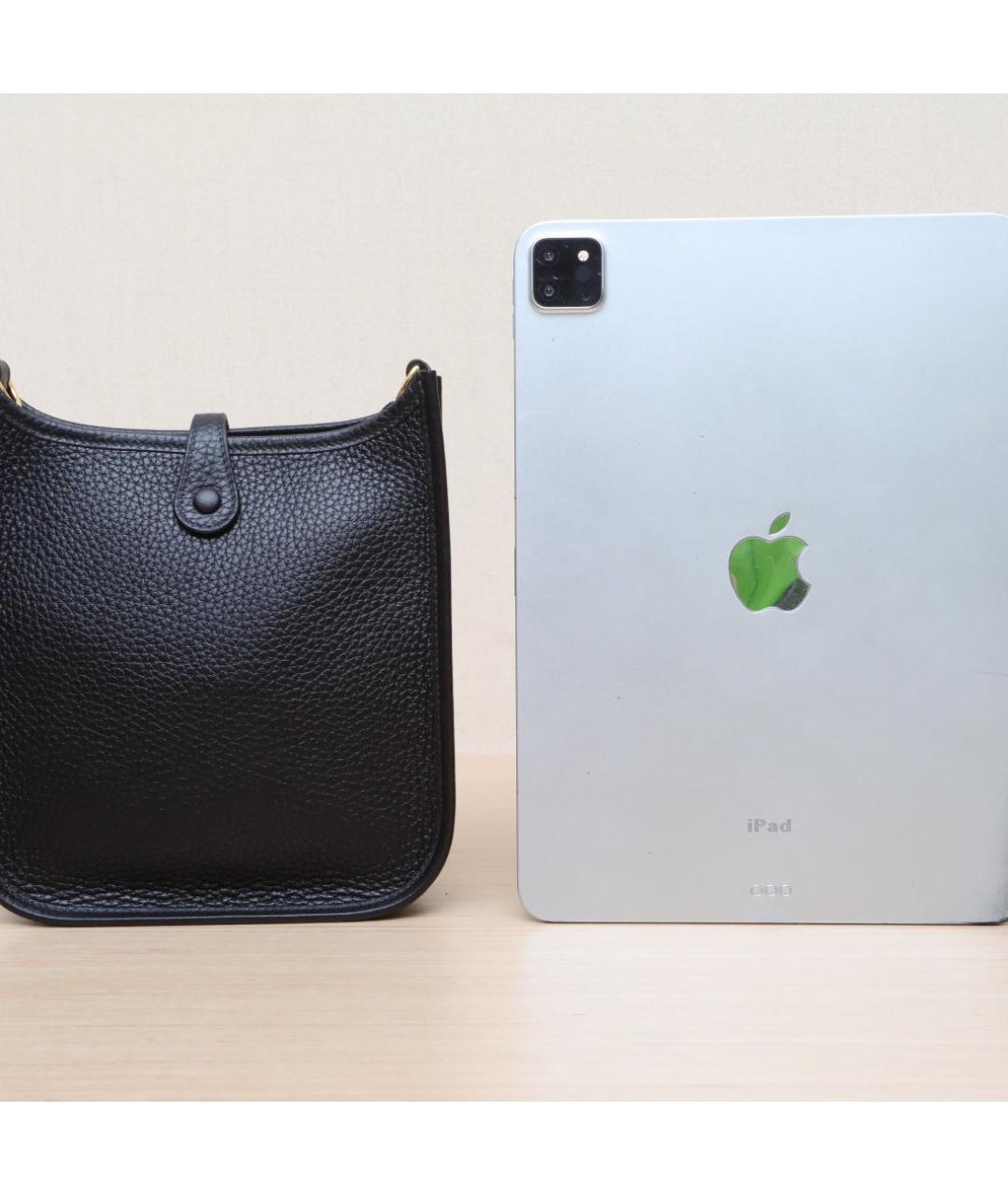 HERMES Черная кожаная сумка через плечо, фото 7