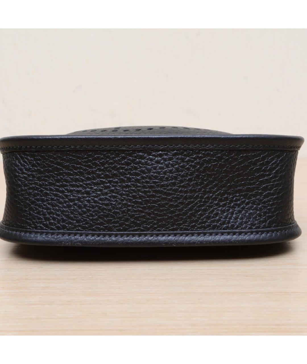 HERMES Черная кожаная сумка через плечо, фото 9