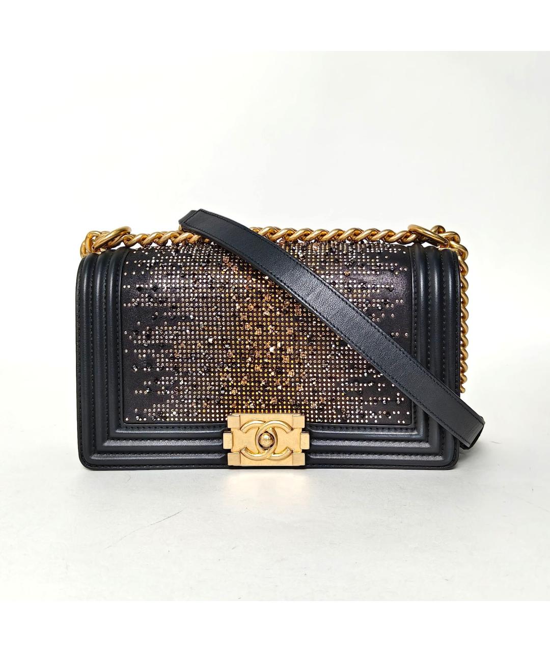 CHANEL Черная кожаная сумка через плечо, фото 2