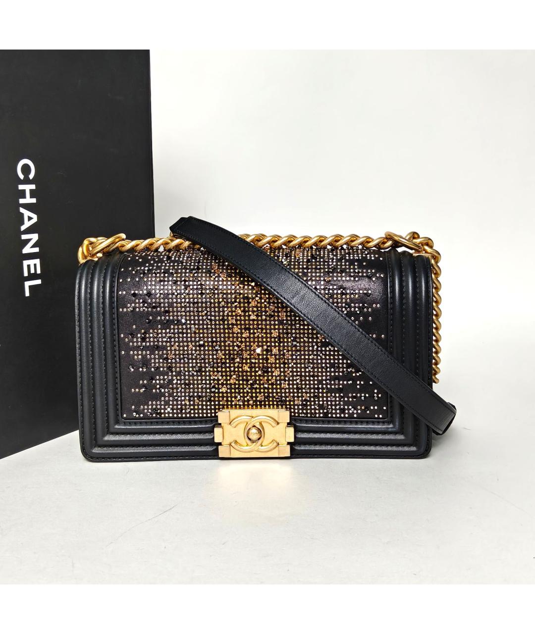 CHANEL Черная кожаная сумка через плечо, фото 9