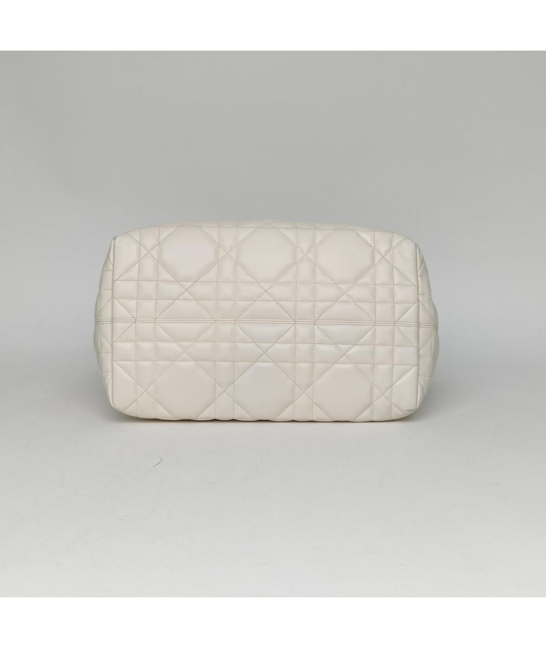 CHRISTIAN DIOR Белая кожаная сумка через плечо, фото 9