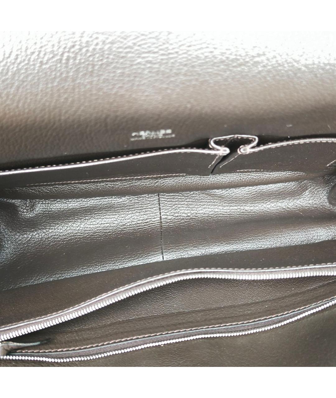 HERMES Коричневая кожаная сумка через плечо, фото 8