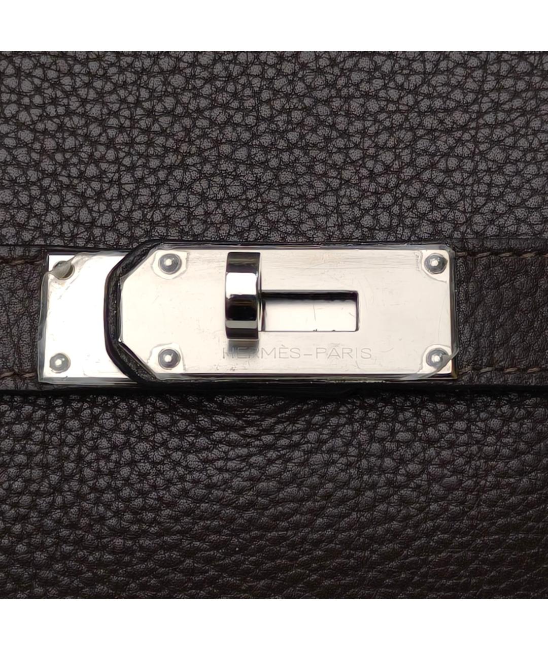 HERMES Коричневая кожаная сумка через плечо, фото 7