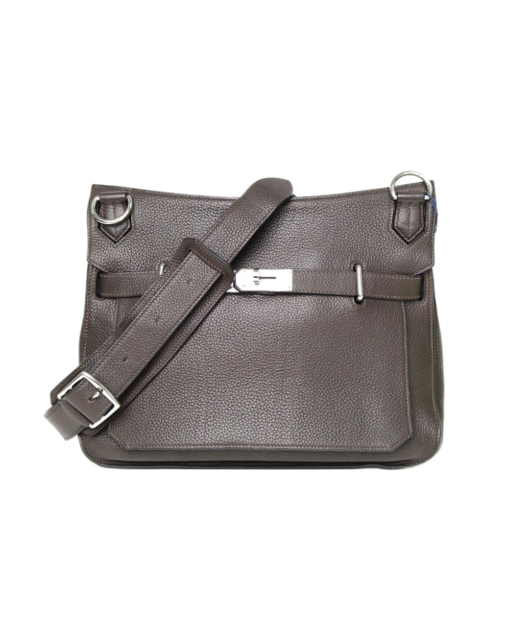 HERMES Коричневая кожаная сумка через плечо, фото 1