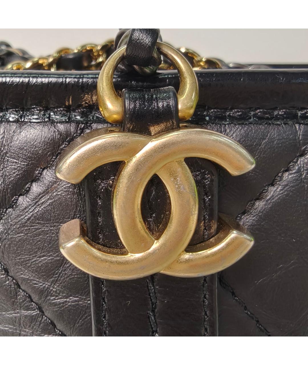 CHANEL Черная кожаная сумка через плечо, фото 7