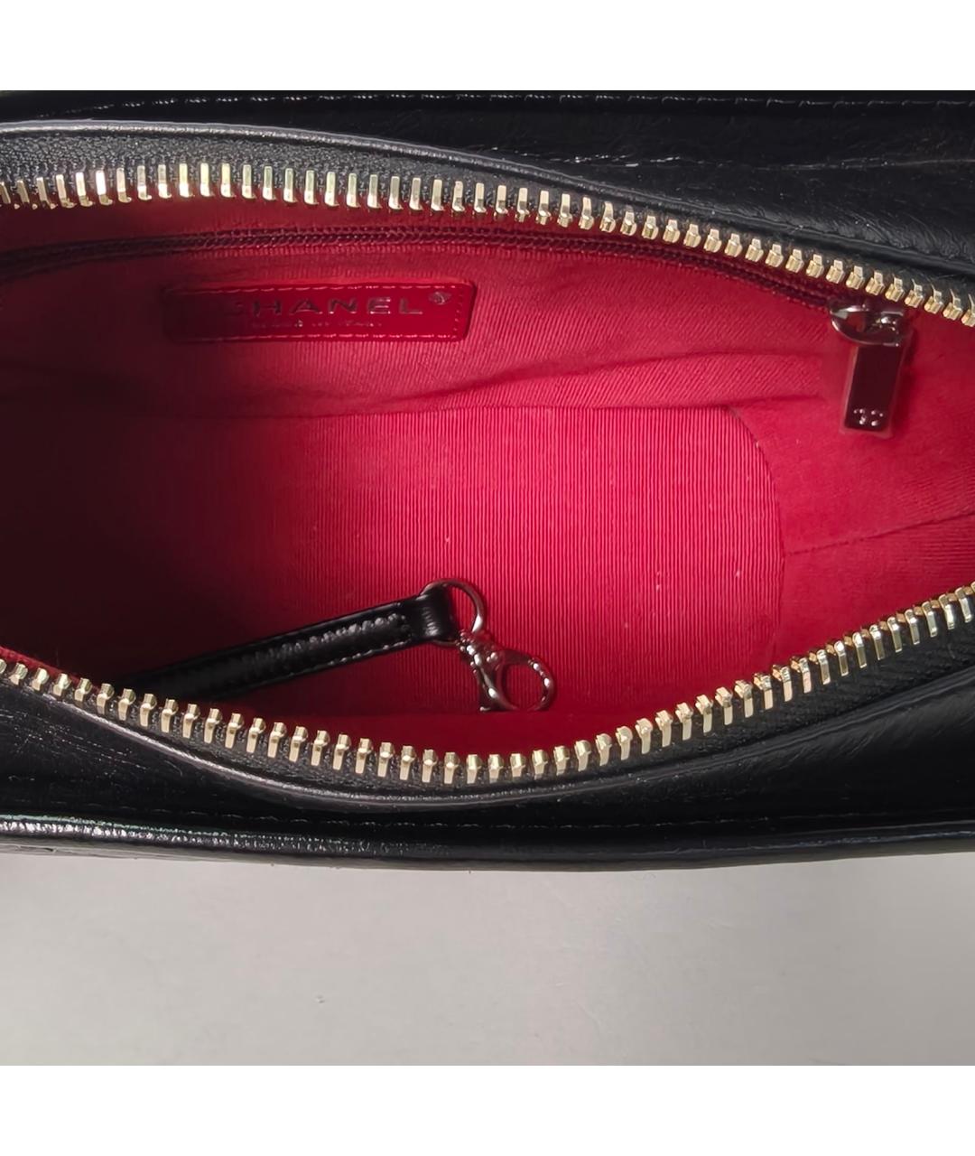 CHANEL Черная кожаная сумка через плечо, фото 8