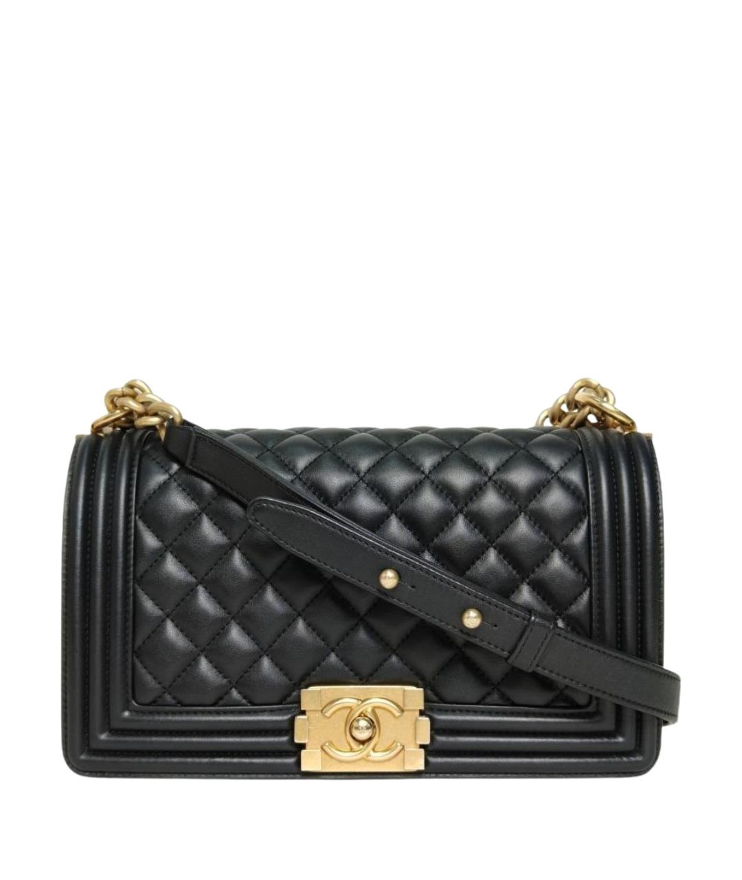CHANEL Черная кожаная сумка через плечо, фото 1