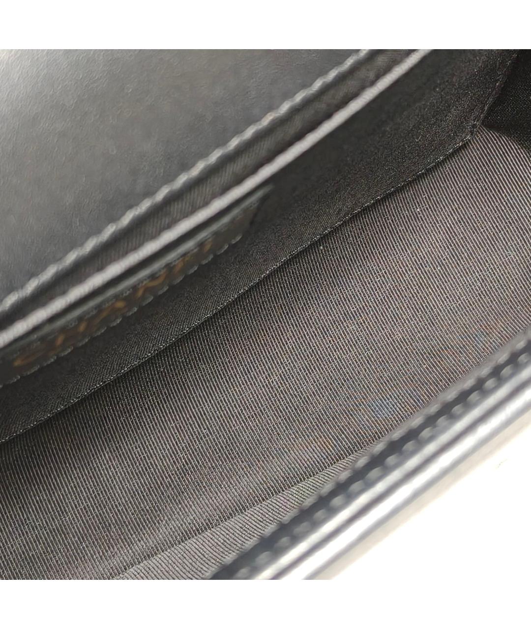 CHANEL Черная кожаная сумка через плечо, фото 8