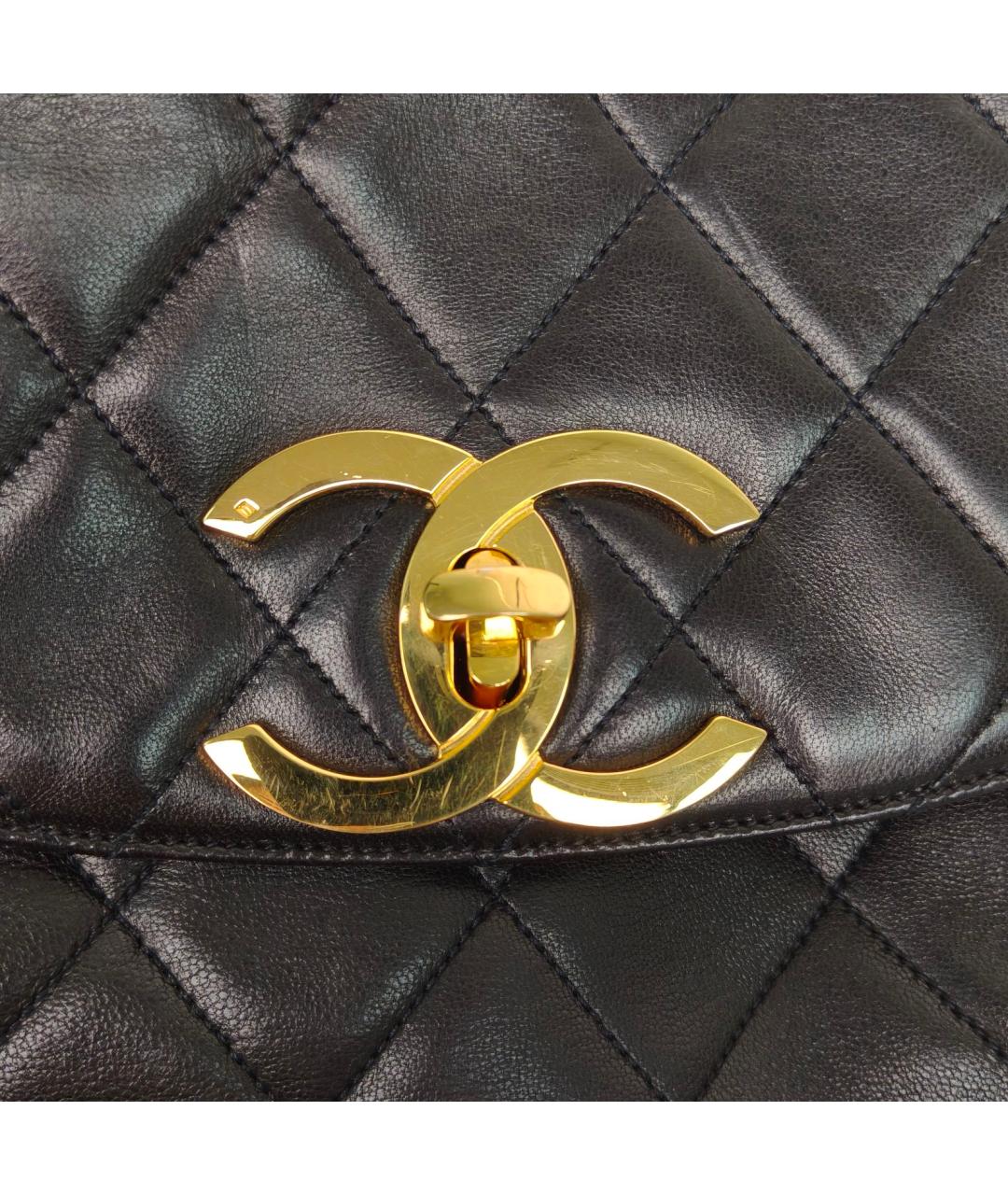 CHANEL Черная кожаная сумка через плечо, фото 8